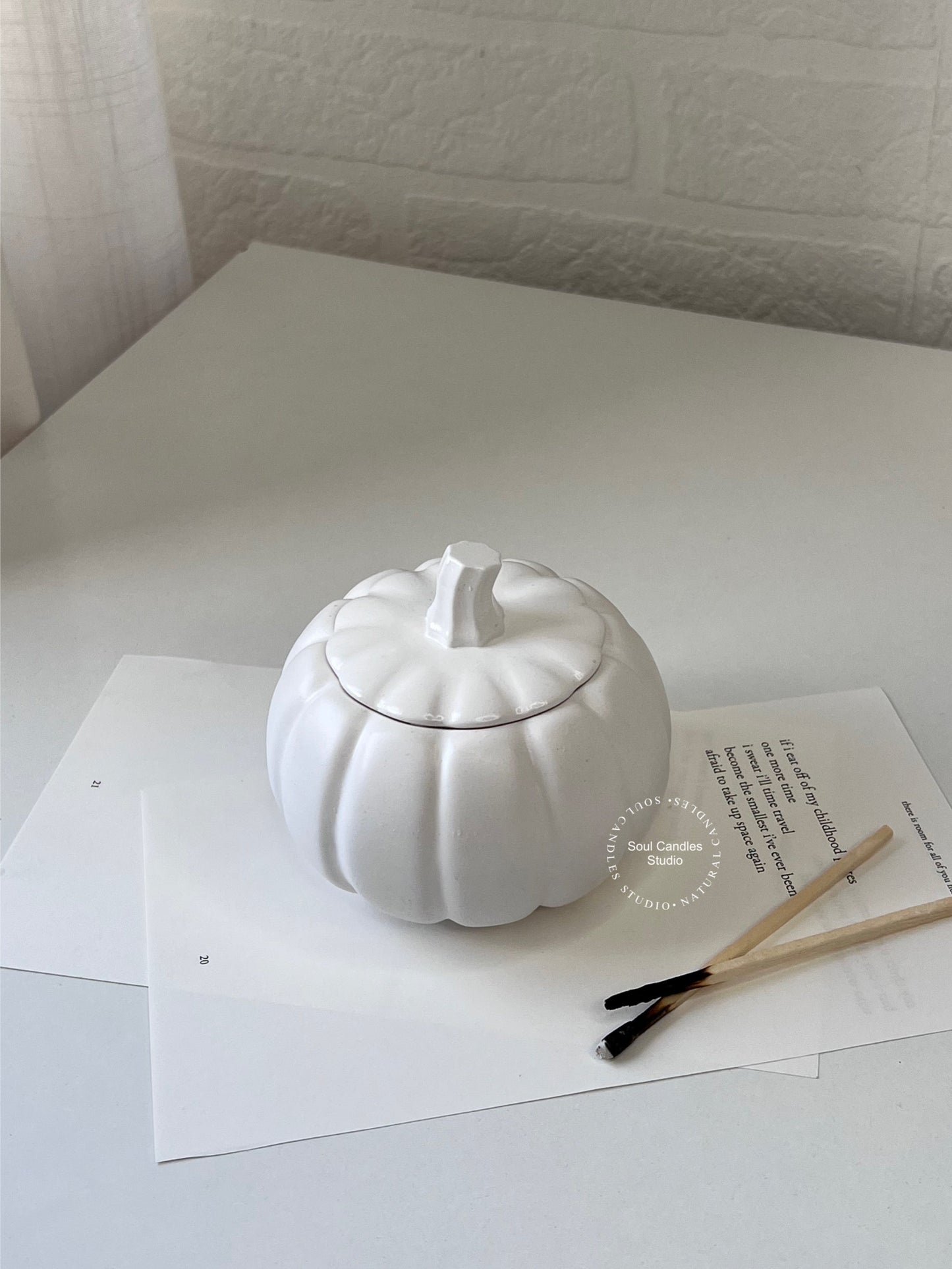 Keramik Kürbis Kerze