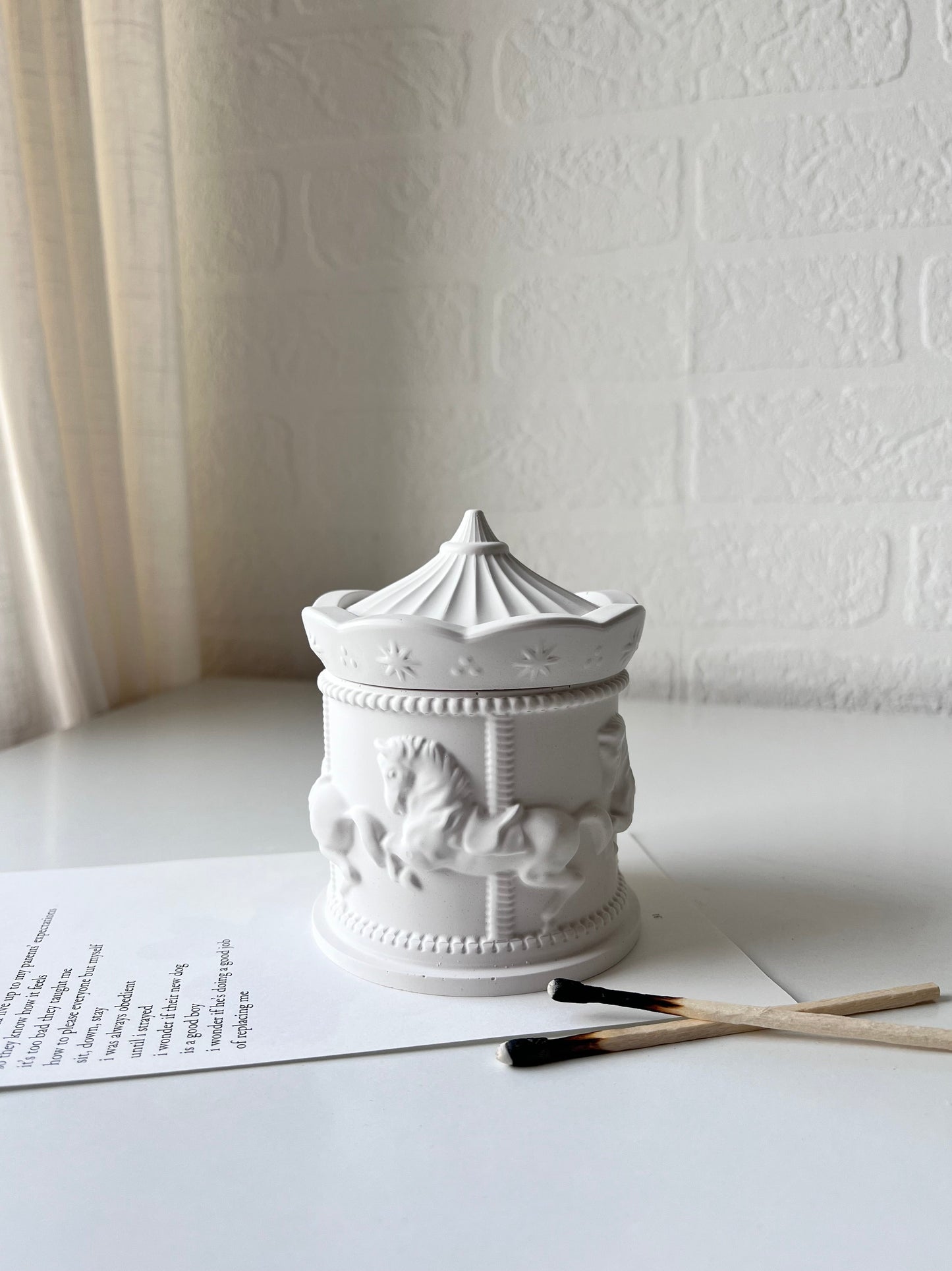 Keramik Karussell Kerze