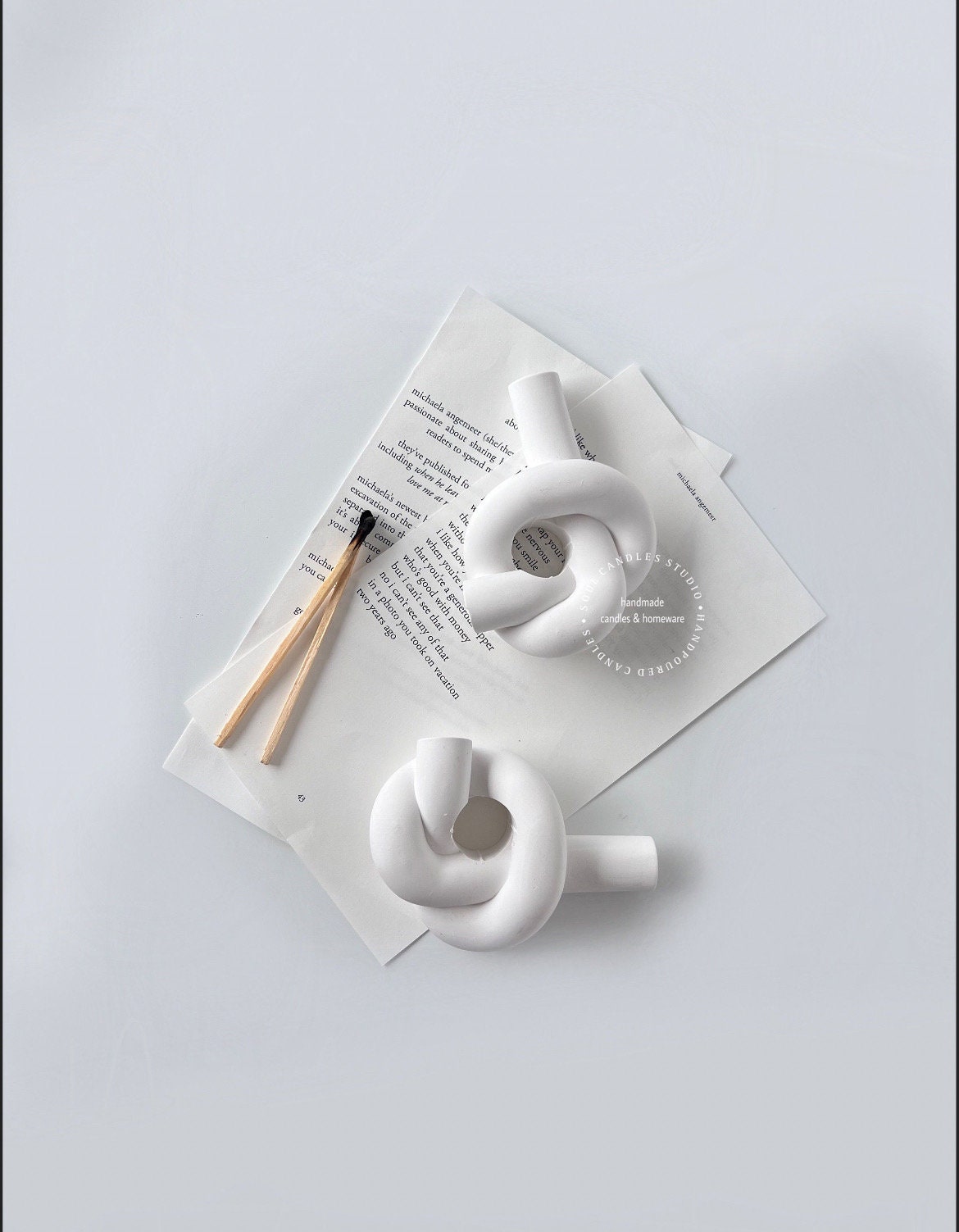 Knoten Stabkerzenhalter