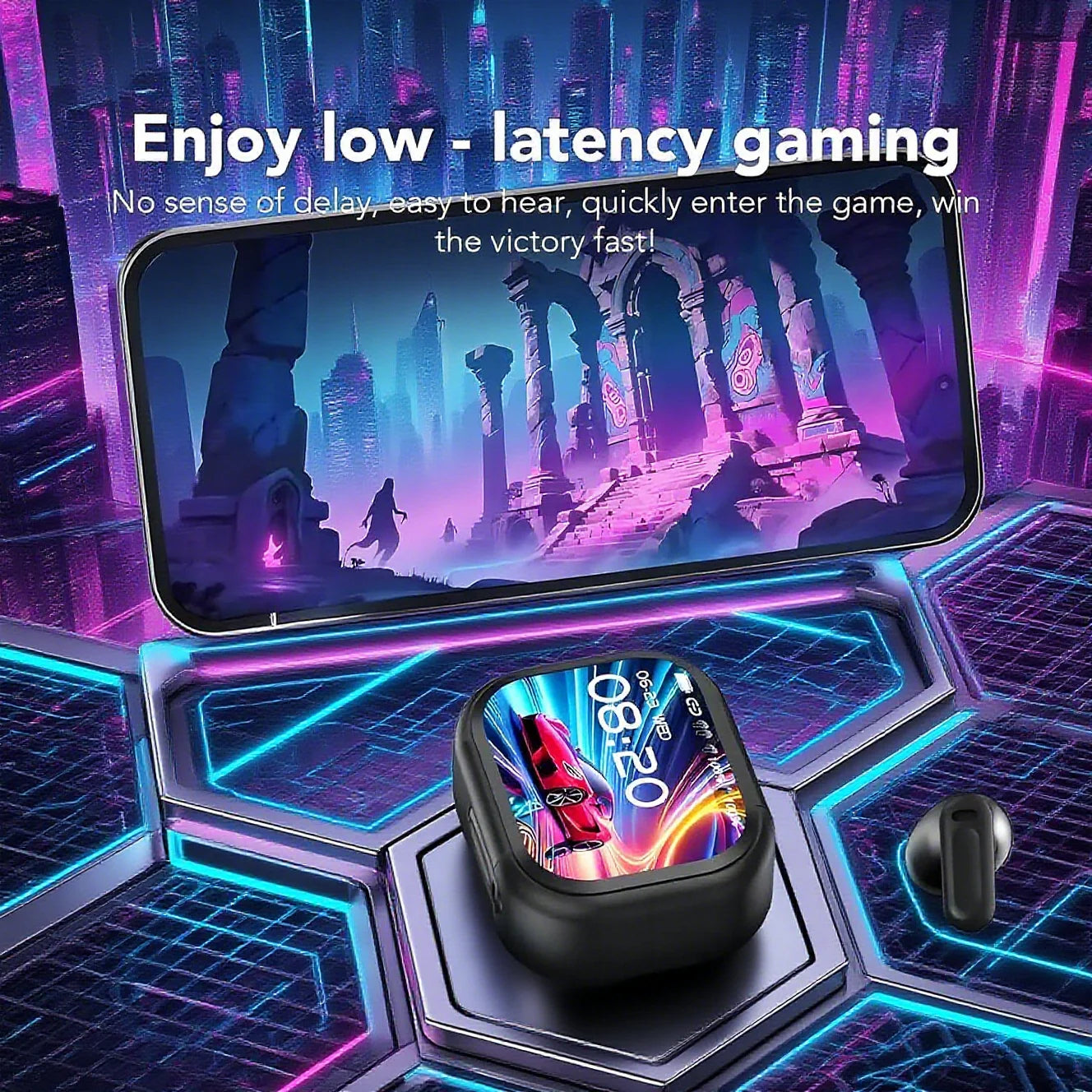 Bluetooth 6.0 Earbuds – Immersive 3D Sound, AI Translator, Waterproof & Noise Cancelling