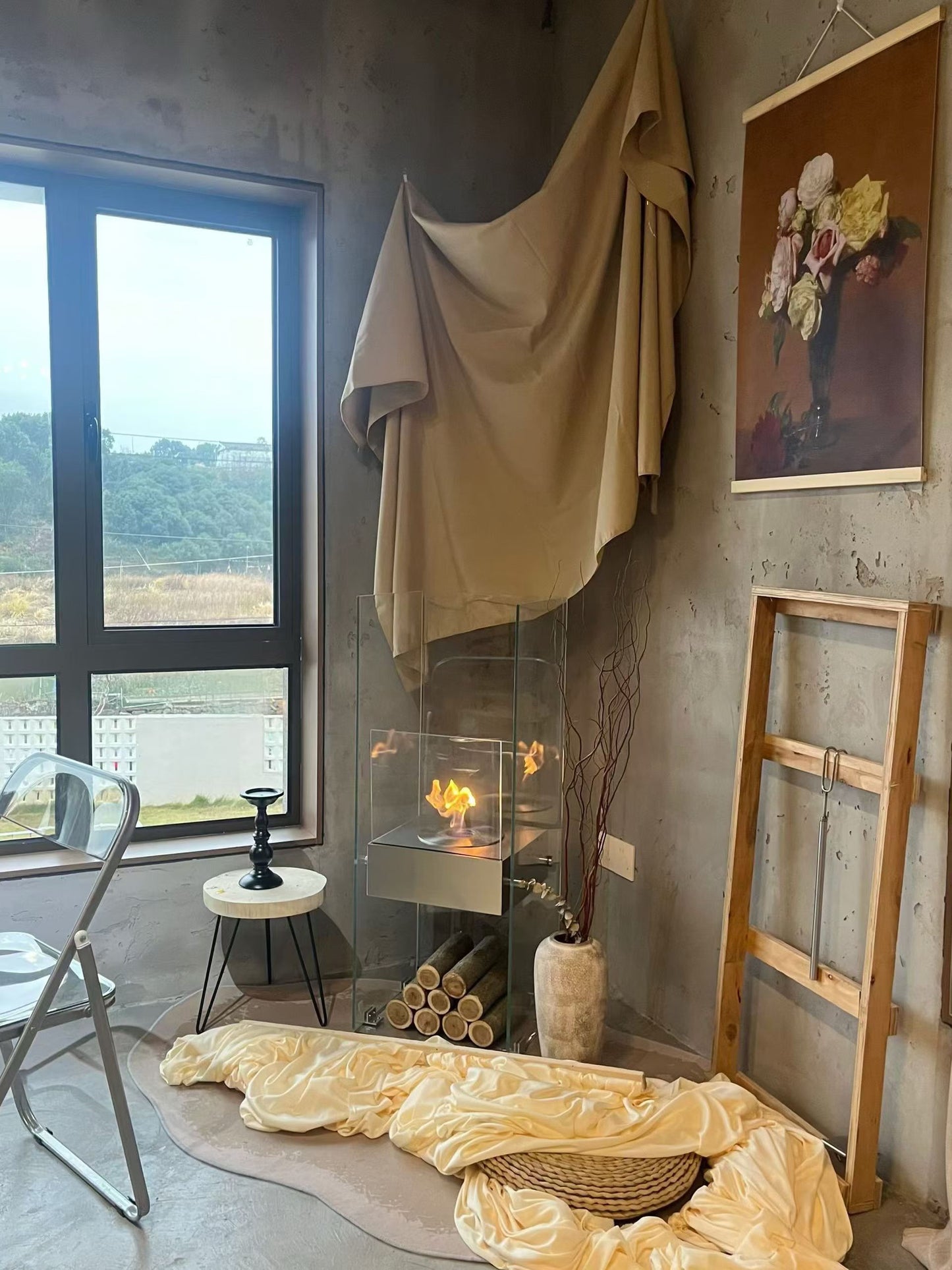 Element Custom 360° View Ethanol Fireplace | Luxury Freestanding Fireplace for Home & Commercial