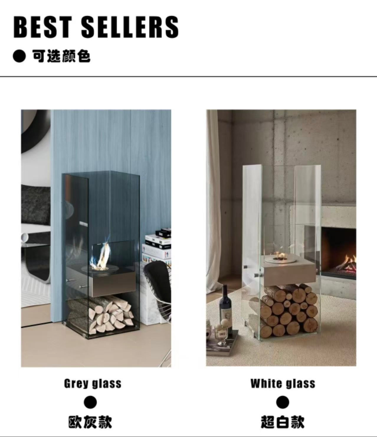 Element Custom 360° View Ethanol Fireplace | Luxury Freestanding Fireplace for Home & Commercial