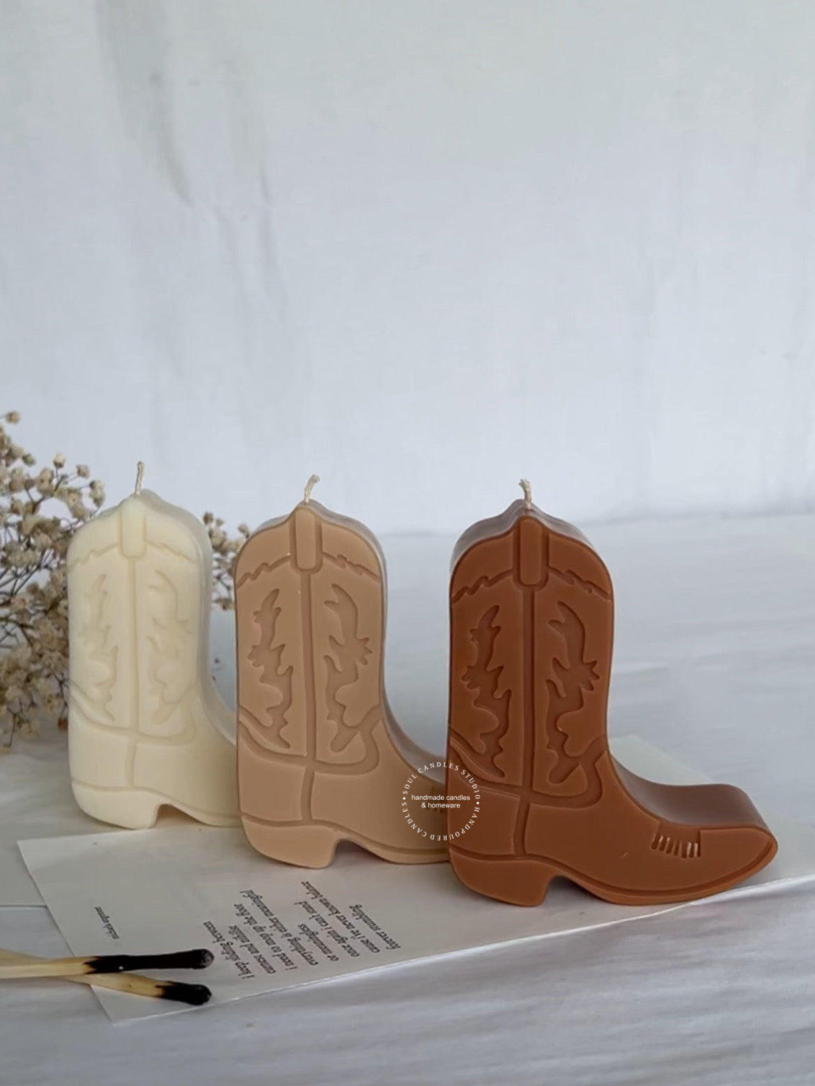 Cowgirl Stiefel Kerze