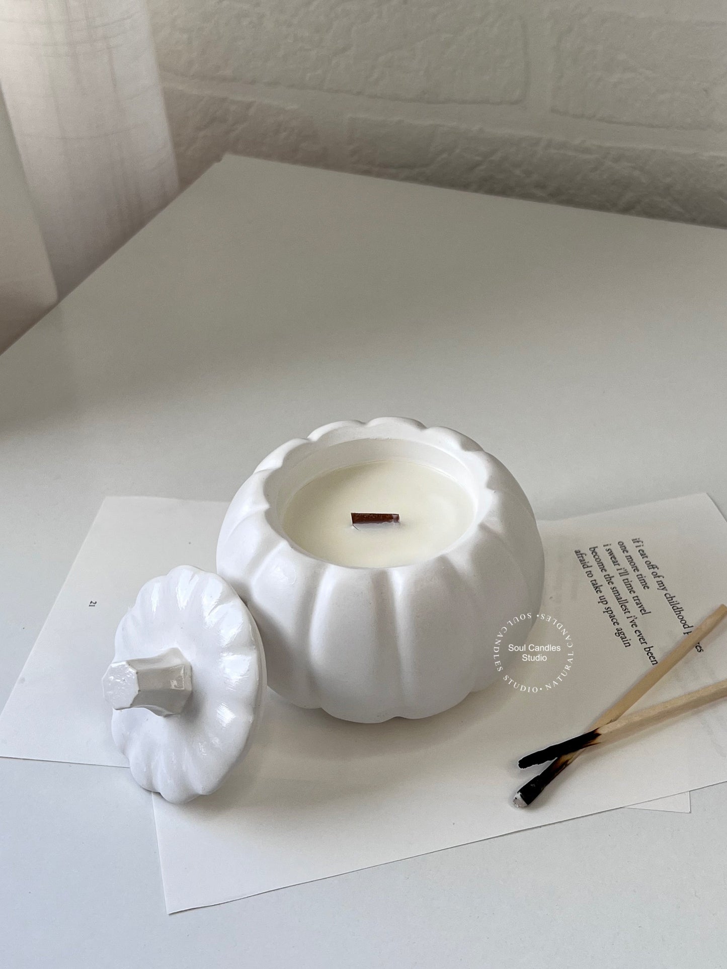 Keramik Kürbis Kerze