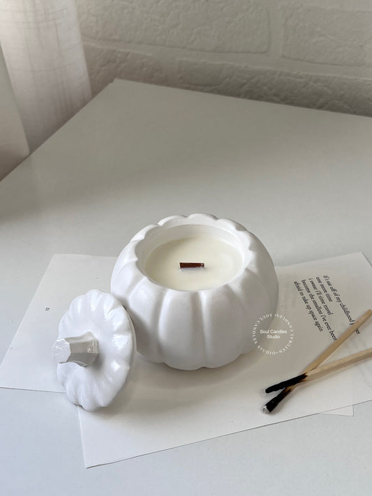 Keramik Kürbis Kerze