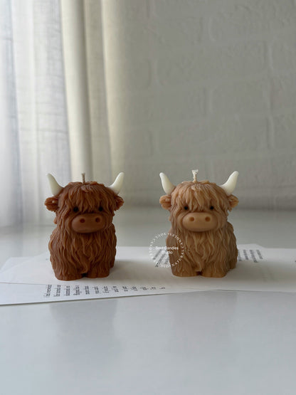 Highland Cow Kerze