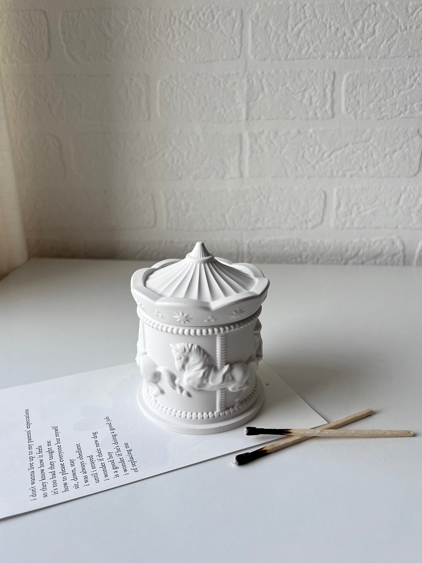 Keramik Karussell Kerze