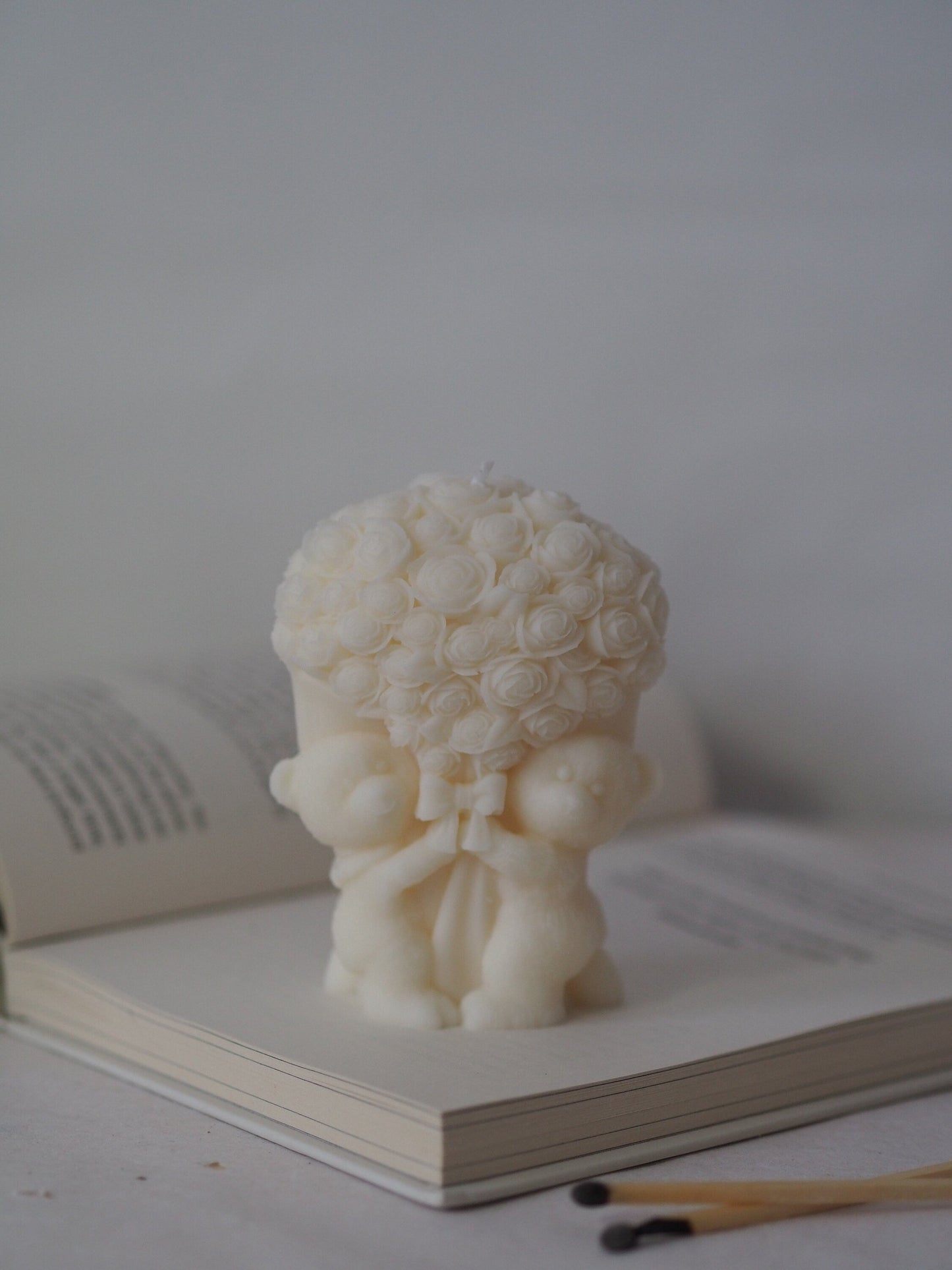 Blumenstrauß- Teddykerze