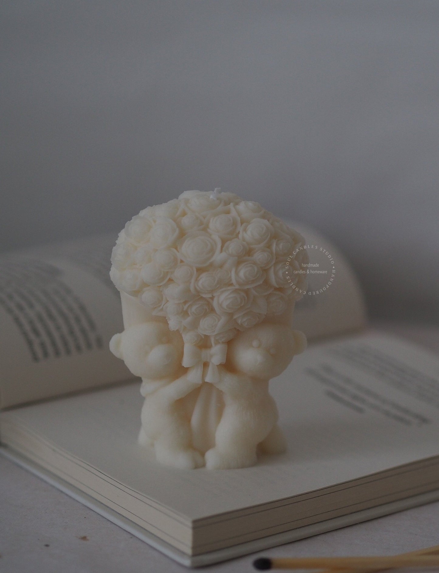 Blumenstrauß- Teddykerze