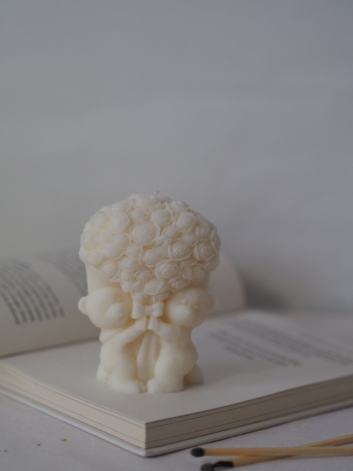 Blumenstrauß- Teddykerze