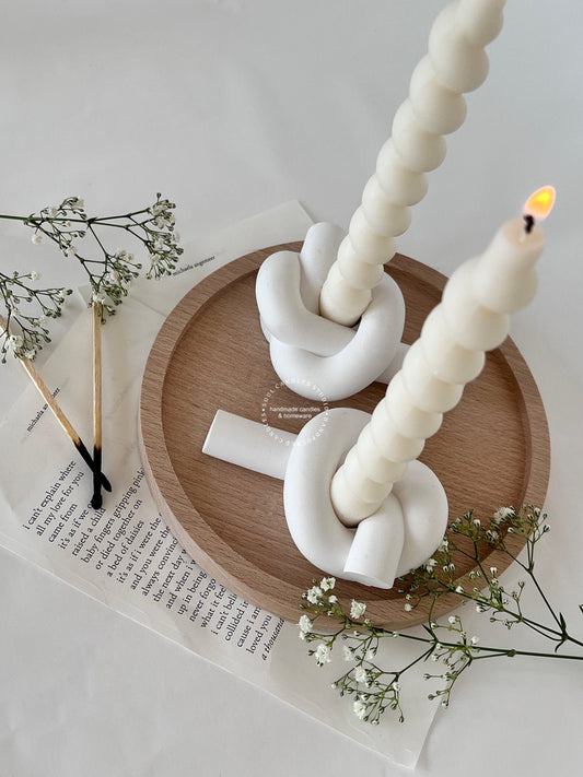 Knoten Stabkerzenhalter